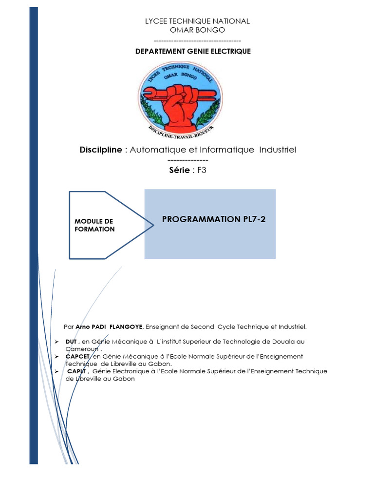 Tutoriel sur la Programmation PL7-2 | PDF | Clavier d'ordinateur ...