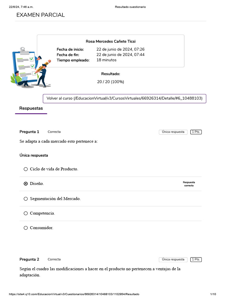 Resultados del Examen Parcial de Marketing | PDF | Mercado (economía ...