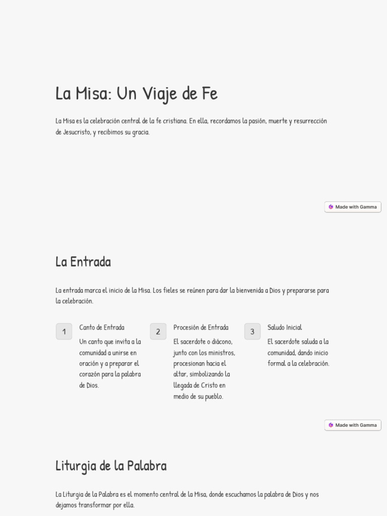 La Misa Un Viaje de Fe | PDF | eucaristía | Adoración Cristiana Y Liturgia