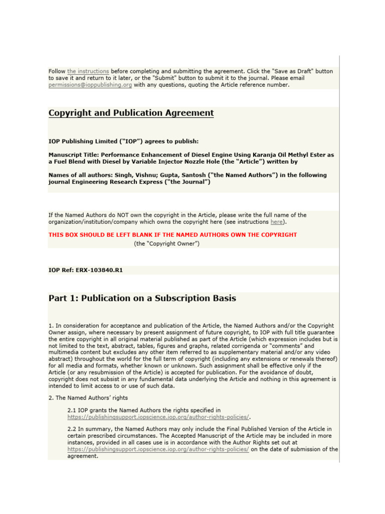 The Instructions | PDF | Open Access | Copyright
