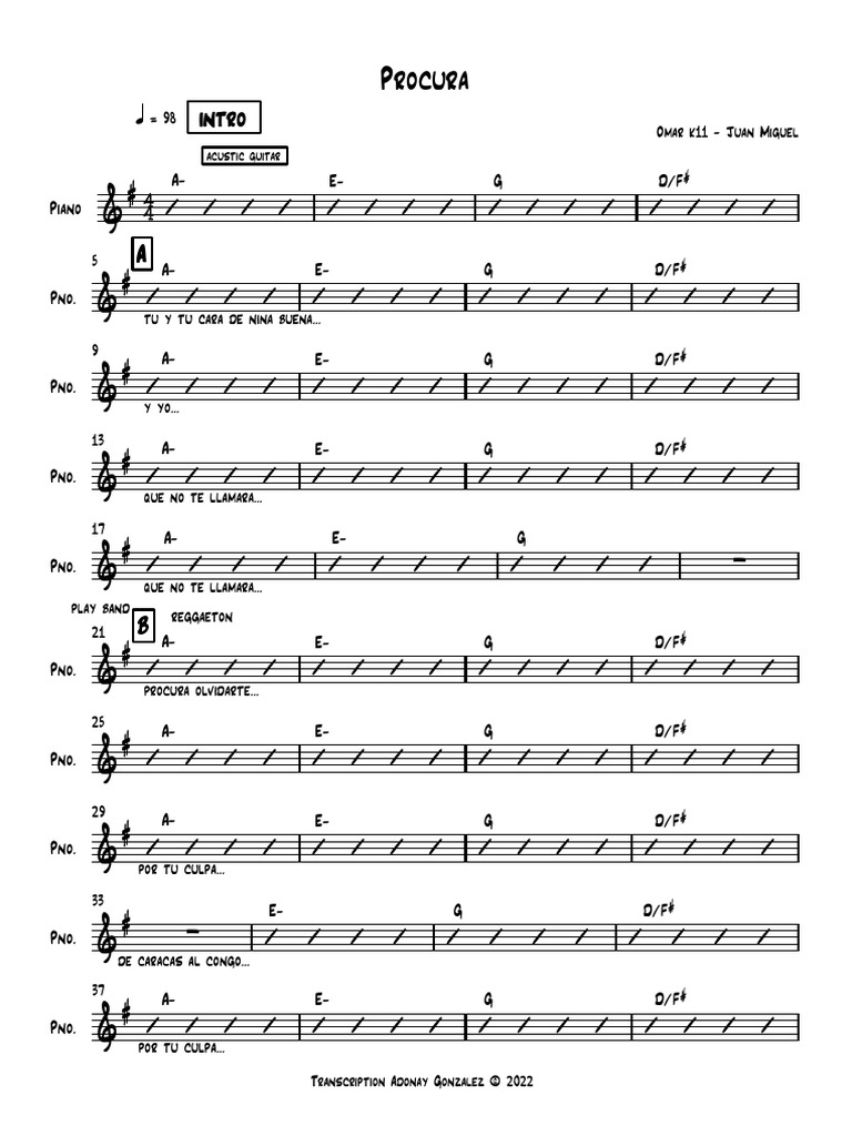 Procura - Partitura Completa | PDF