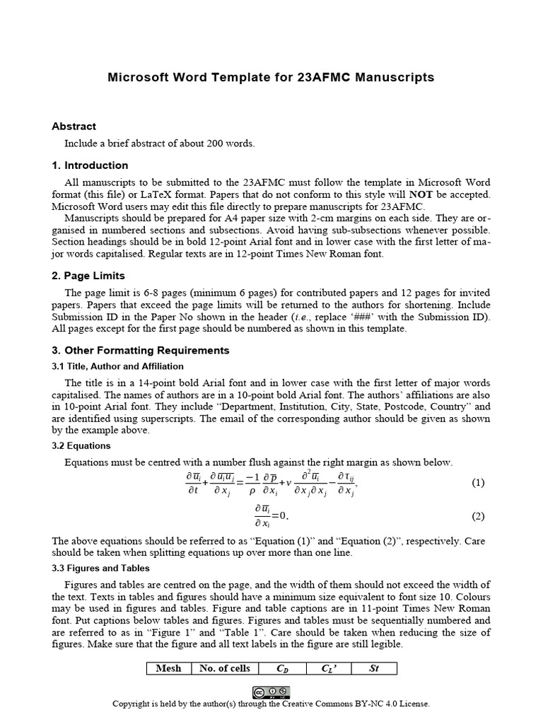 23AFMC Paper Template - Word | PDF | Letter Case | Microsoft Word
