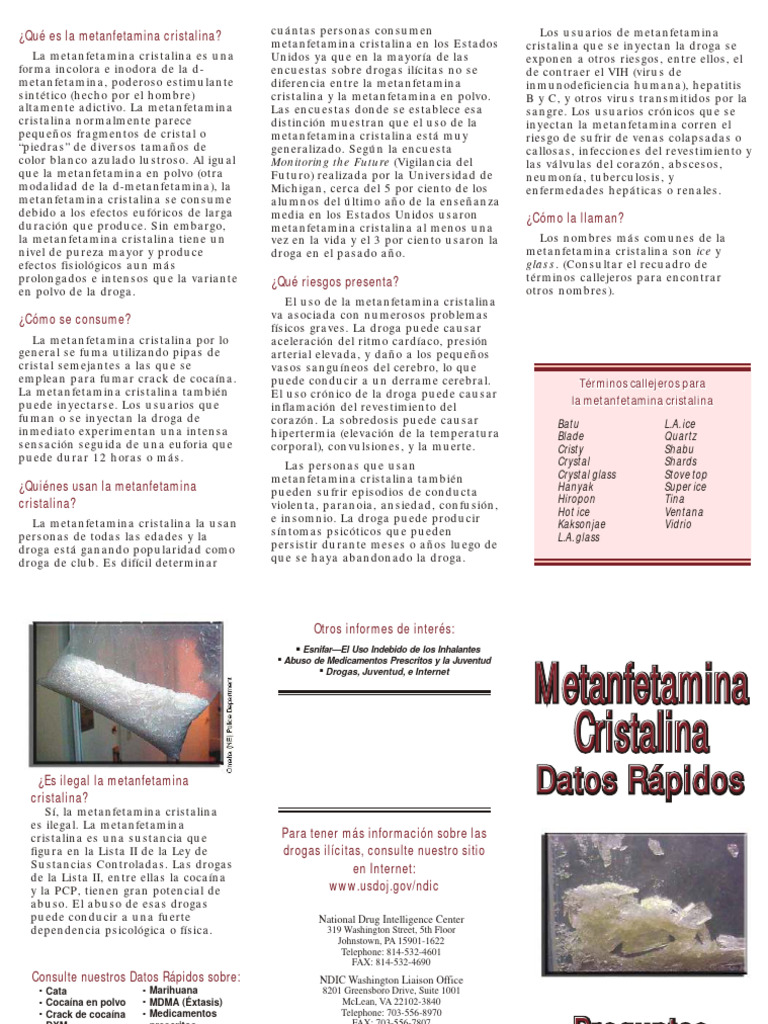 Metanfetamina Cristalina: Efectos y Riesgos | PDF | Enfermedades y ...