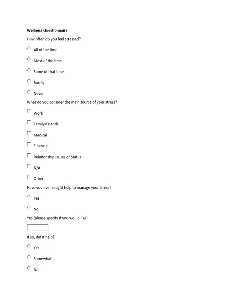 Biomat Questionnaire Discover Your Personalized Wellness Plan - 31suqbu