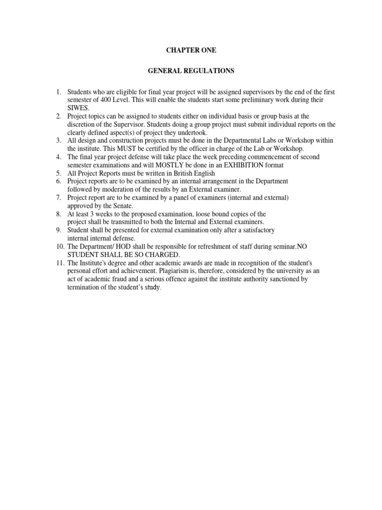 Final Year Project Guidelines and Format | PDF | Thesis | Methodology