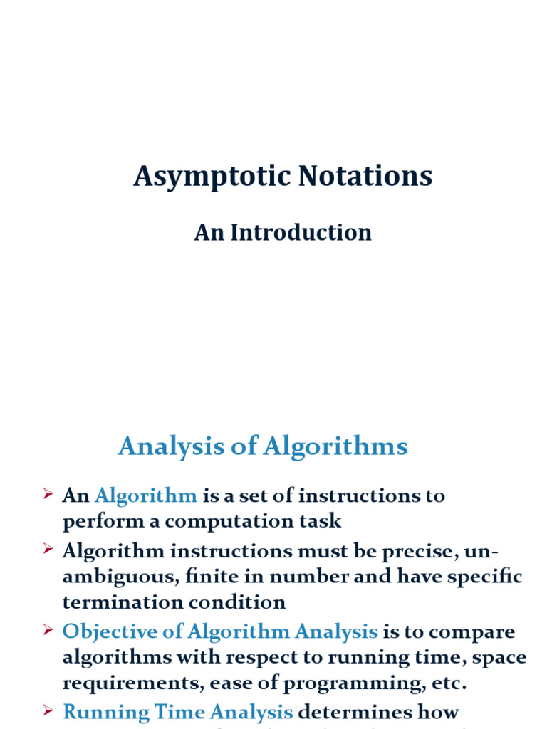 02 Asymptotic Notations | PDF | Time Complexity | Algorithms