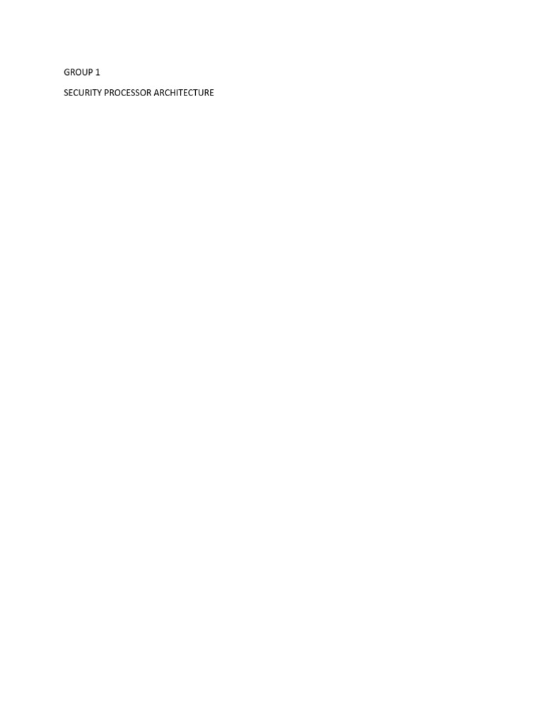 Security Processor Architecture Overview | PDF | Encryption ...