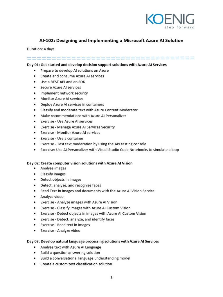 Azure AI Solutions Implementation Guide | PDF | Artificial Intelligence ...