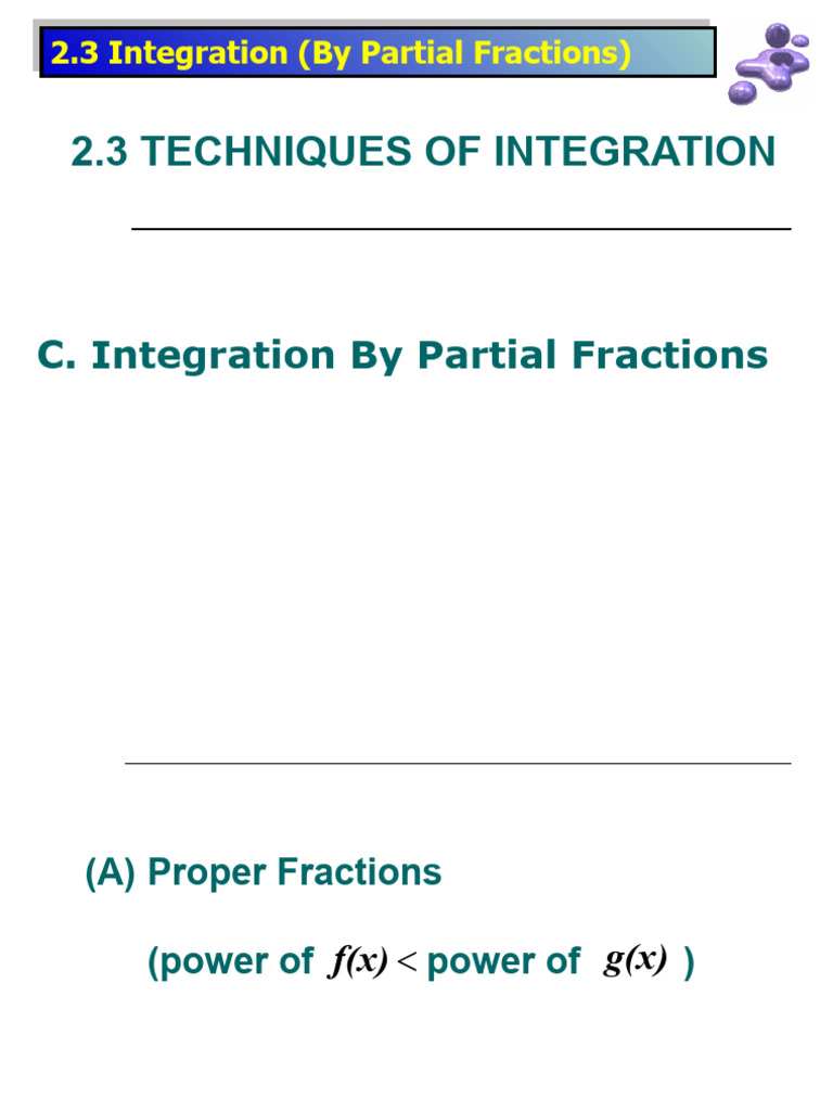 Integration by Partial Fractions | PDF