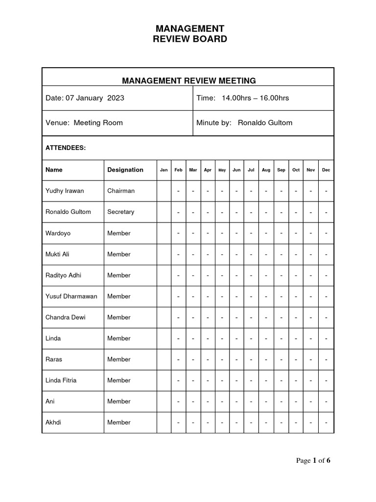 MR Mom 2023 | PDF | Iso 9000 | Quality Management