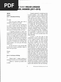PSLE English 2019 Answer