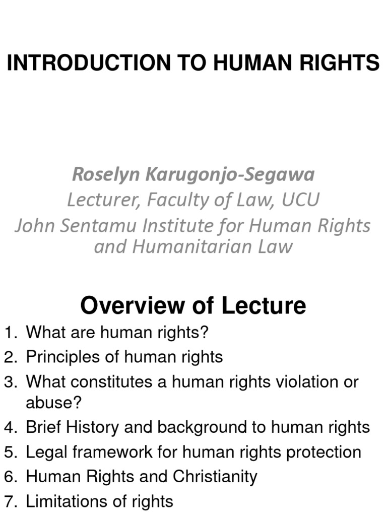 Lecture 1 introduction to human rights law 1 pdf human rights rights