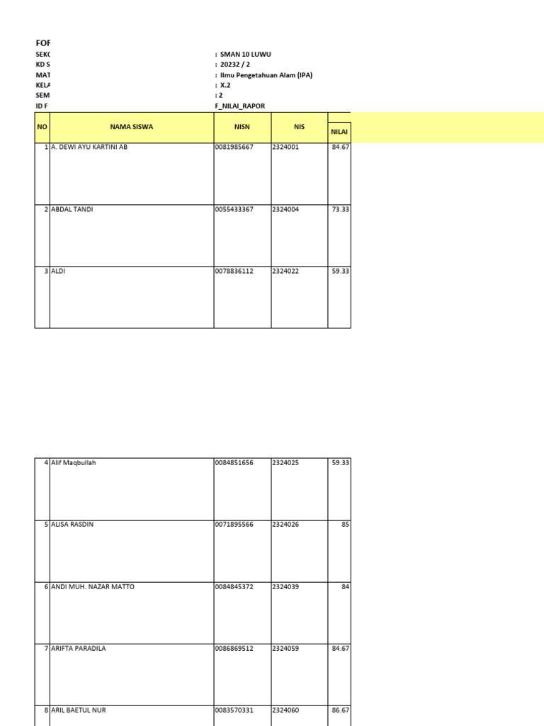 Nil - Rapor - 20232 - 401100000 - X.2 | PDF