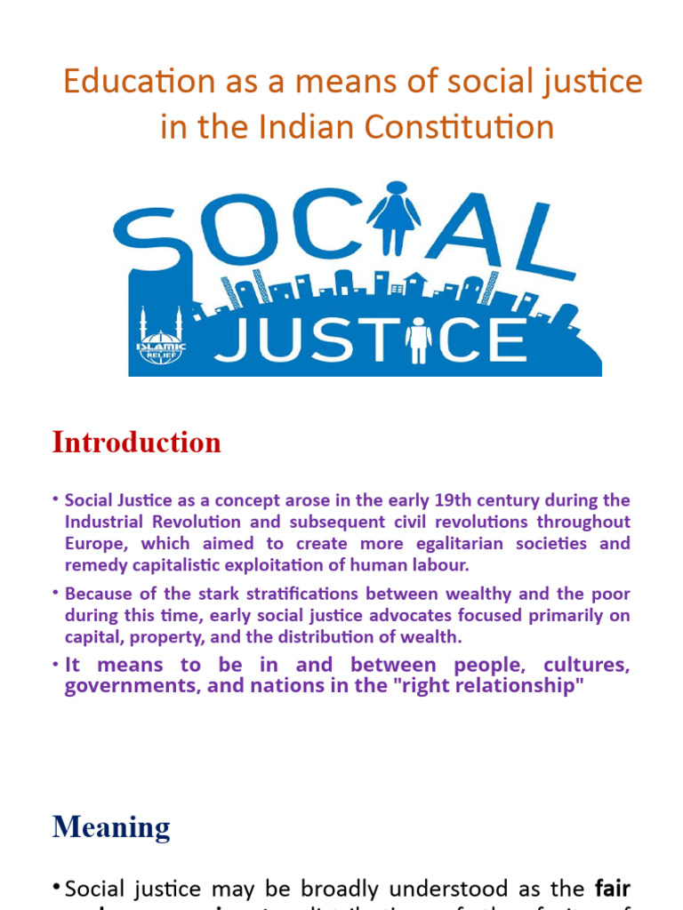 Education and Social Justice in India | PDF | Social Justice ...
