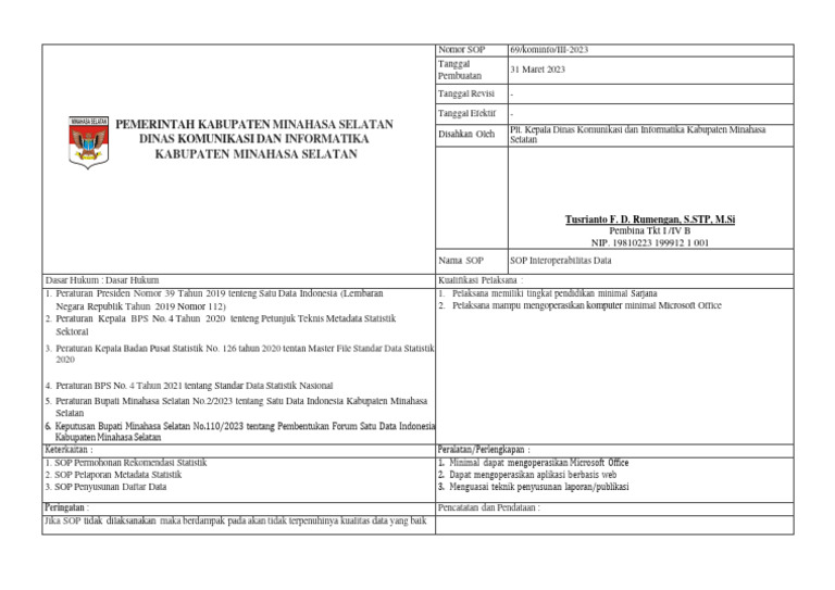 Sop interoperabilitas data pdf