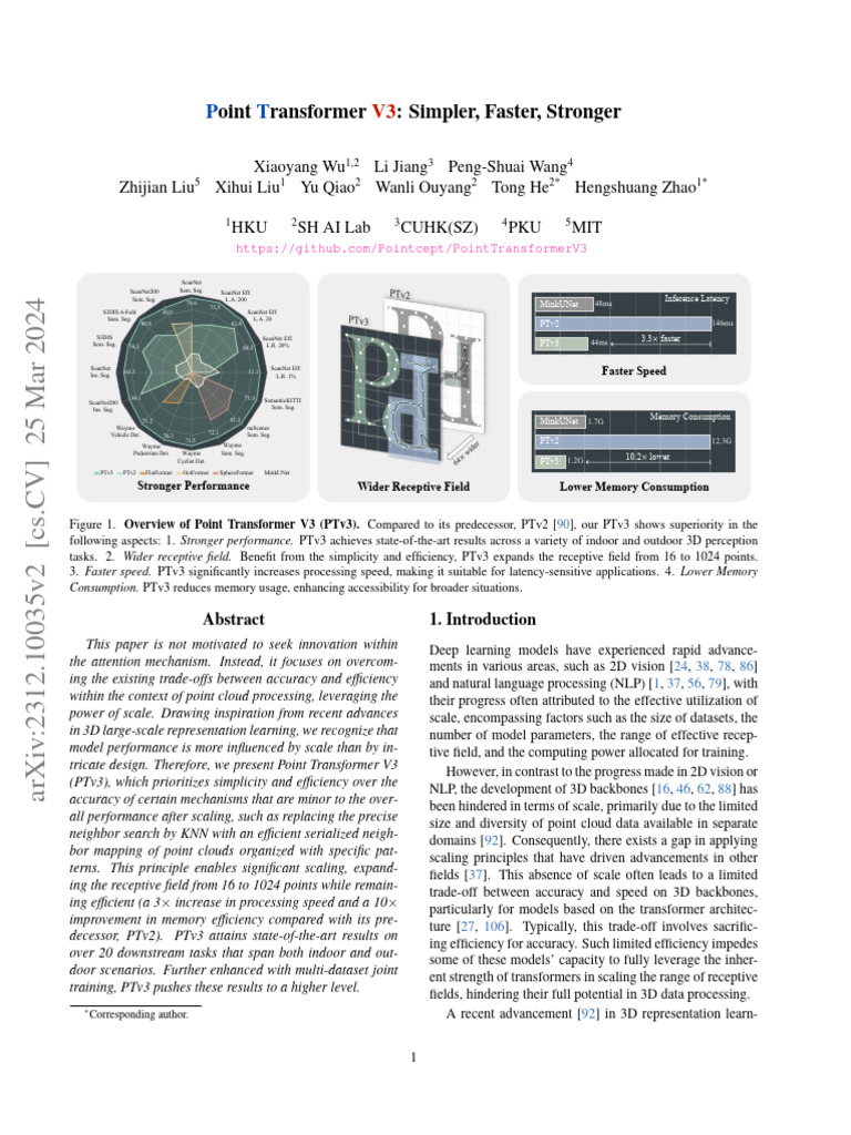 Point Transformer V3 | Download Free PDF | Attention | Curve