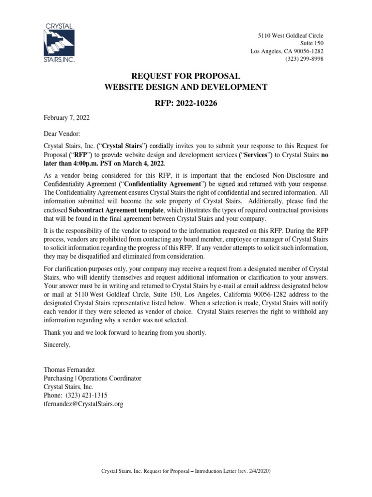 RFP 2022-10226 Website Design and Development Merged Doc | PDF | Legal ...