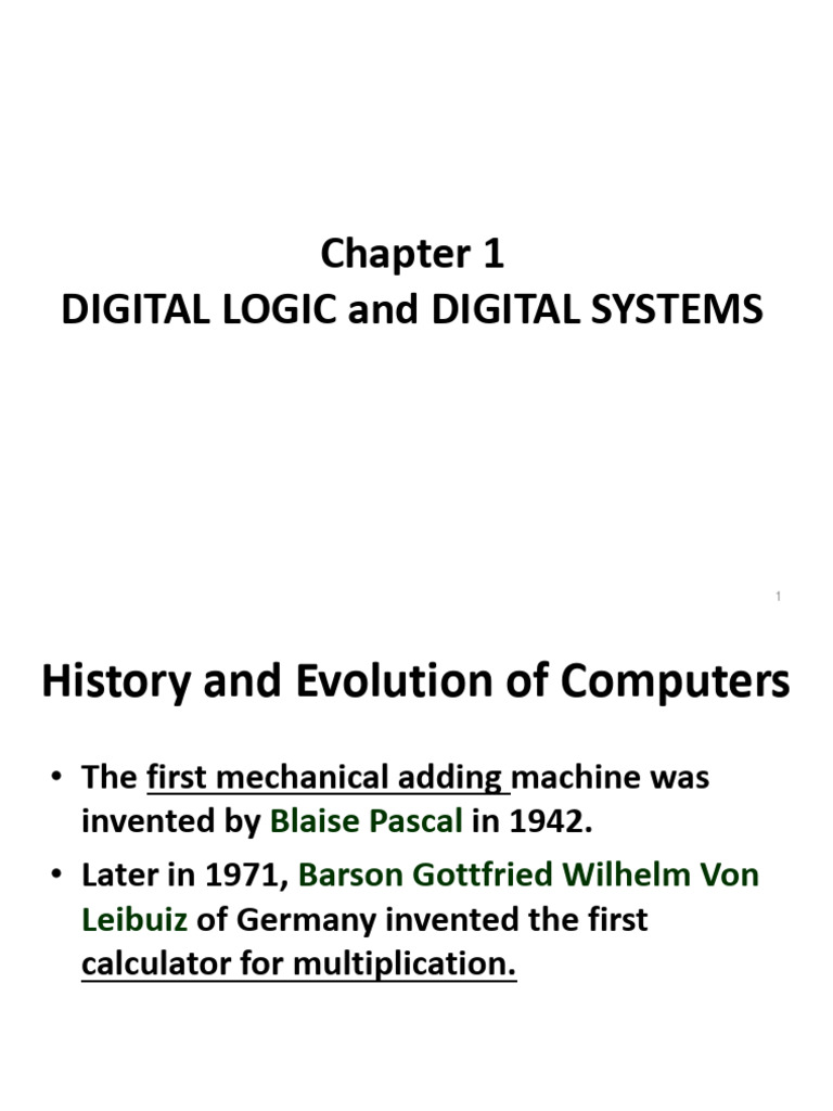 Ch-1-Digital Logic and Digital Systems | PDF | Integrated Circuit ...