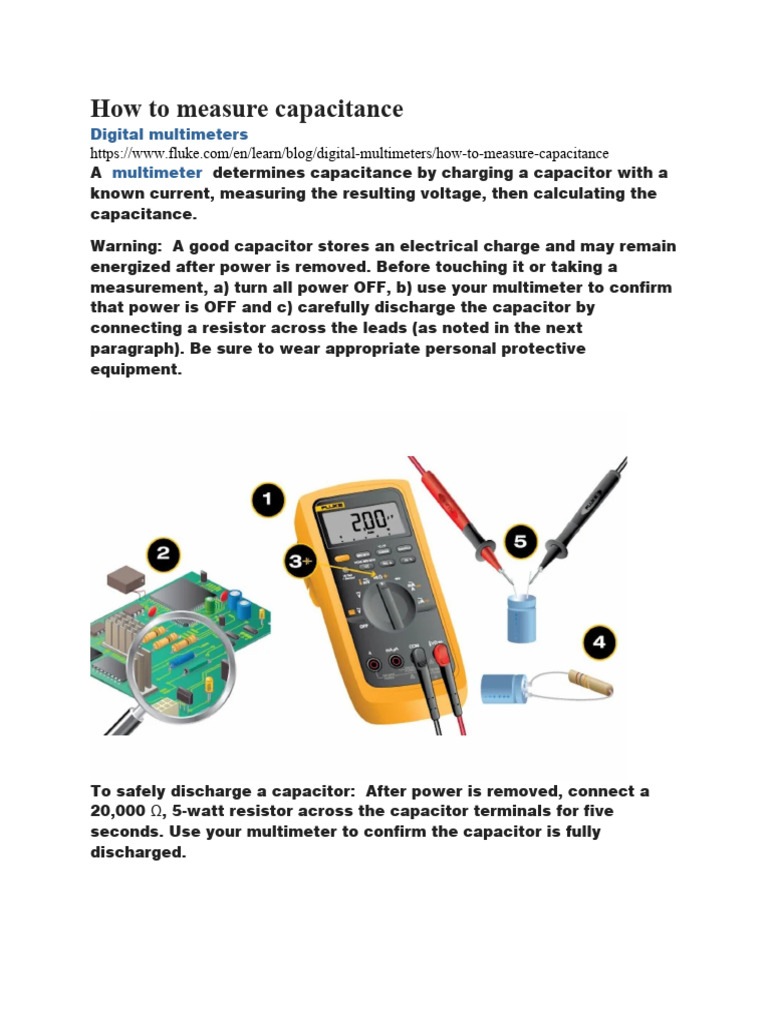 How to measure capacitance Download Free PDF Capacitor Electrical