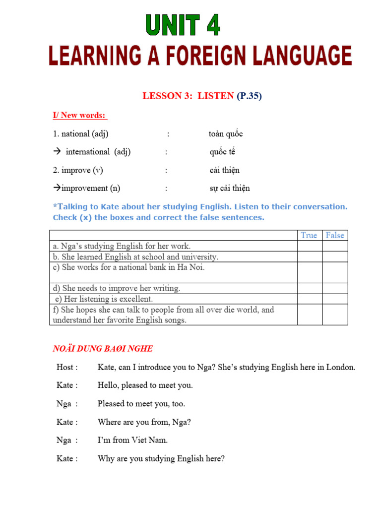 Grade 1 Vocabulary from Lessons 3-6 | PDF | Human Communication ...