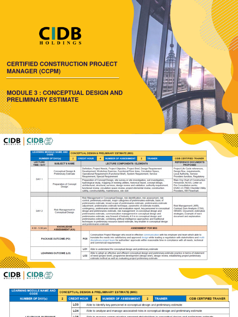 Conceptual Design & Estimation Guide | PDF | Architect | Consultant