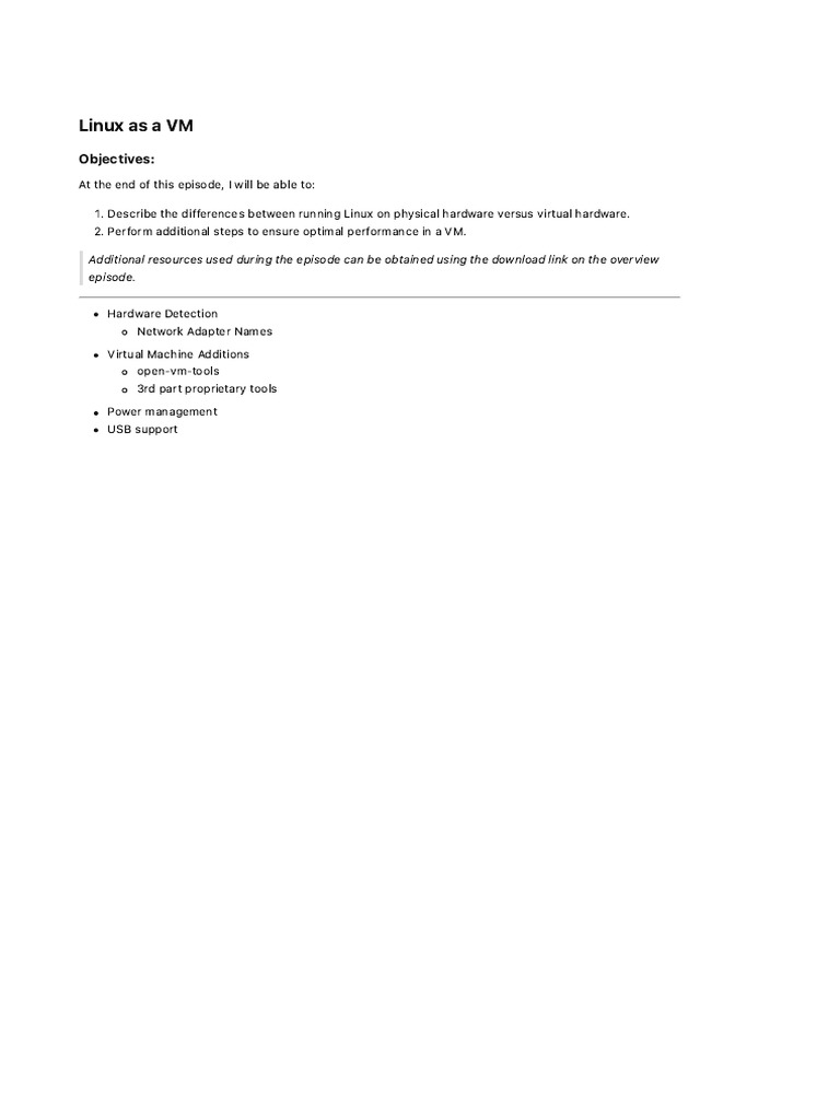 Optimizing Linux Performance in VMs | PDF | Computers