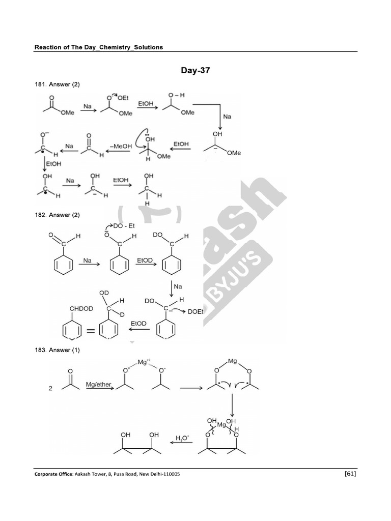 Answer Key Day 37 | PDF