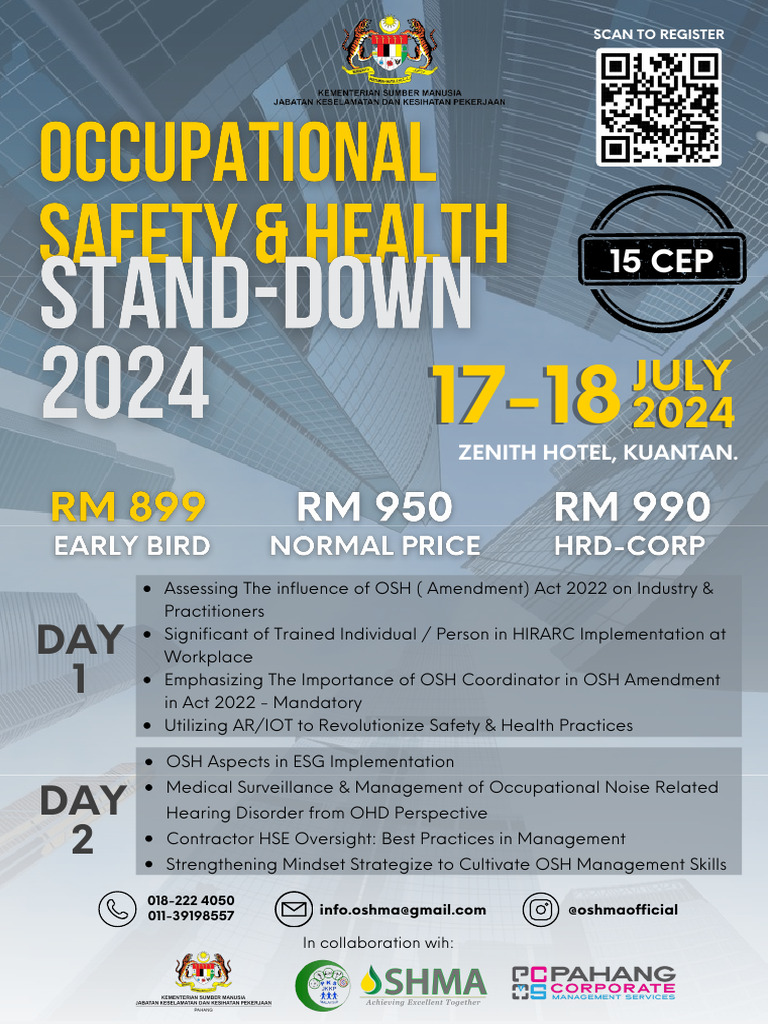 OSH Stand-Down Seminar Registration 2024 | PDF