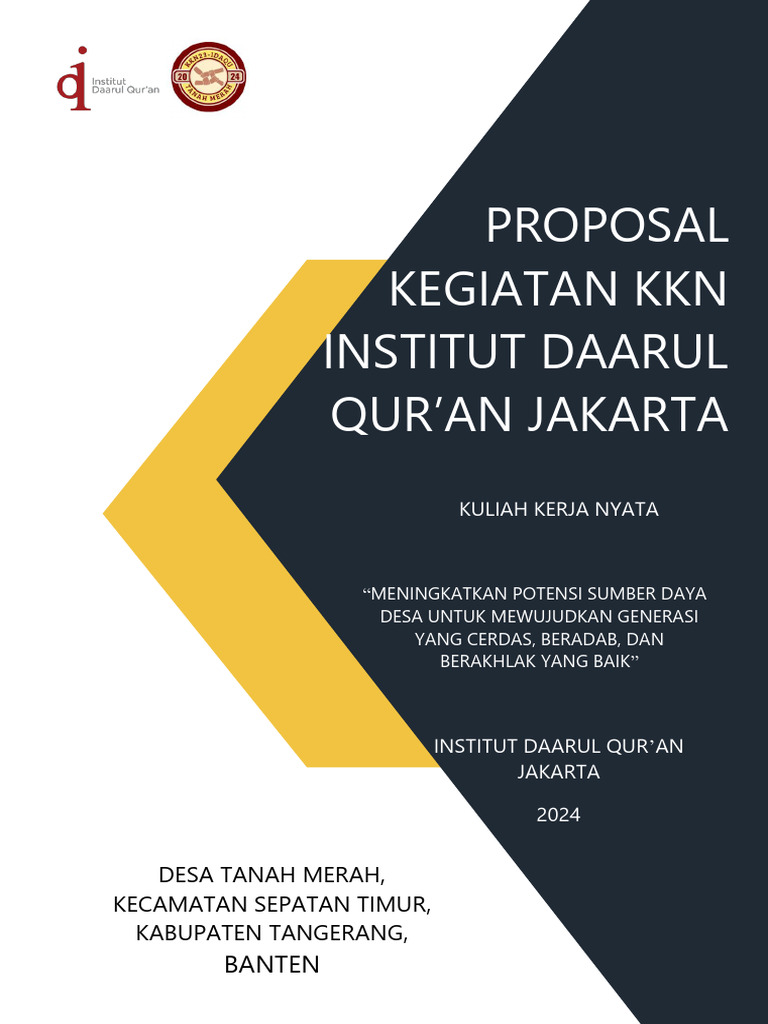 Proposal KKN Desa Tanah Merah 2024 | PDF