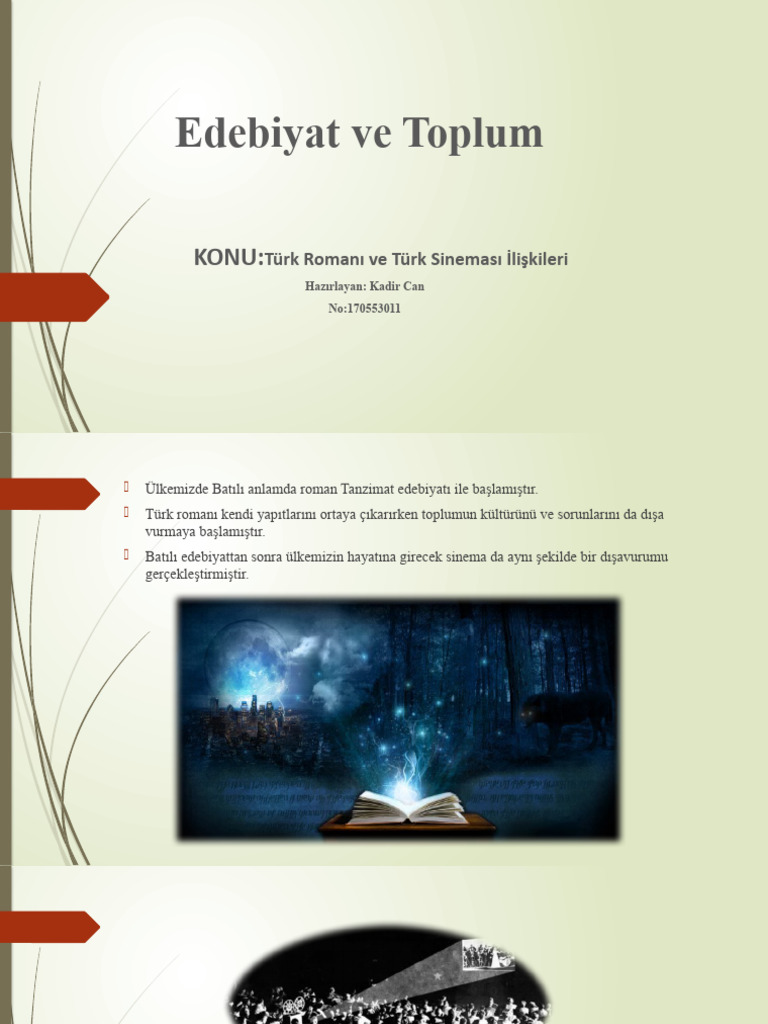 Edebiyat Ve Toplum - Türk Romanı Ve Türk Sineması İlişkileriİlginizi ...