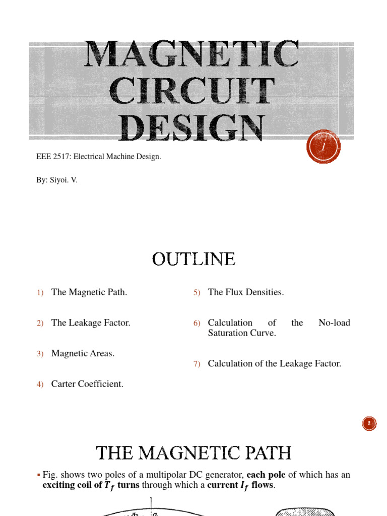 Design of The Magnetic Circuit DC Machine | PDF | Flux | Electrical ...