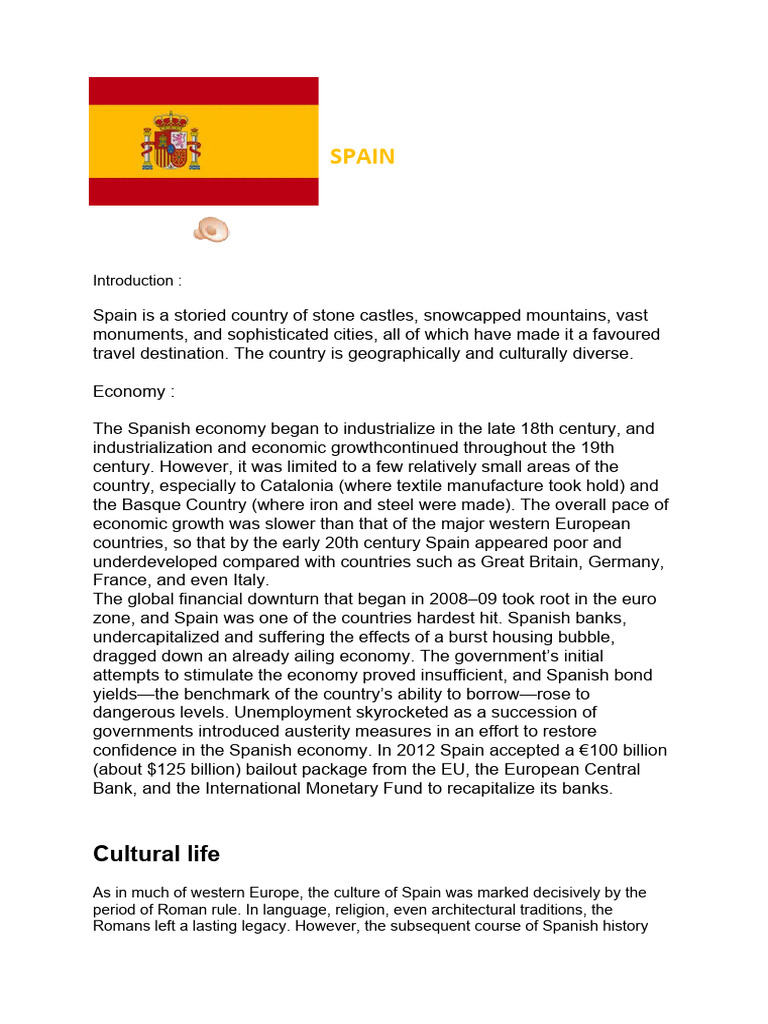 Explore Spain: Culture, Cities, Economy | PDF | Spain