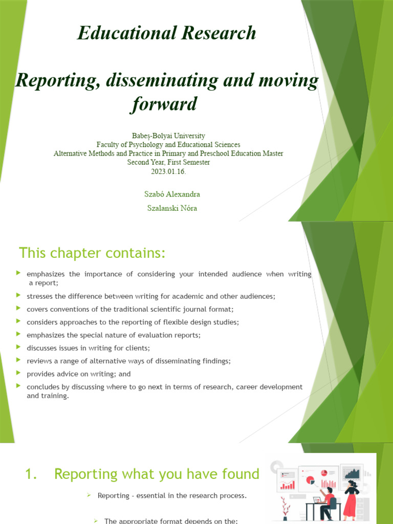 Reporting Disseminating and Moving Forward | PDF | Qualitative Research ...