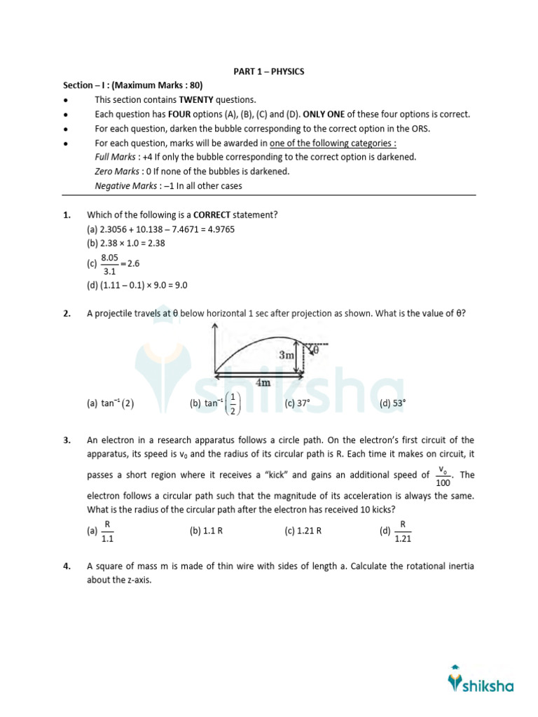 Physics Exam Questions and Answers | PDF | Capacitor | Wavelength
