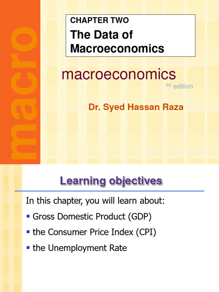 Chapter 2 The Data Of Macroeconomics Pdf Cost Of Living Consumer