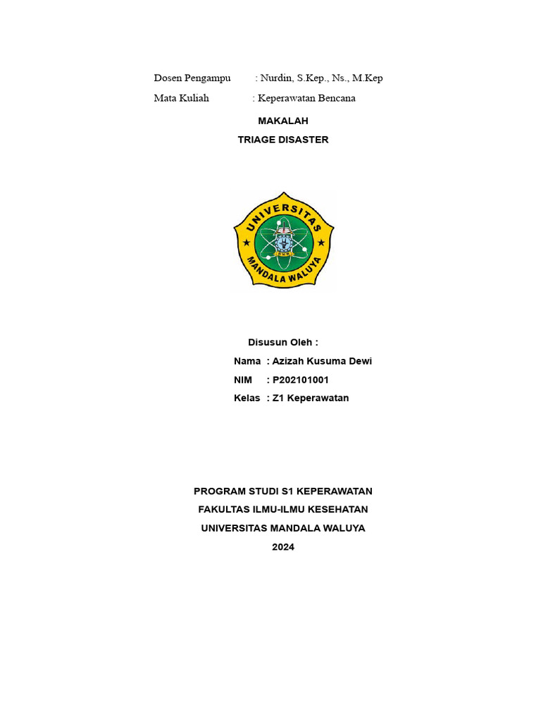 Metode Triase START dalam Bencana | PDF