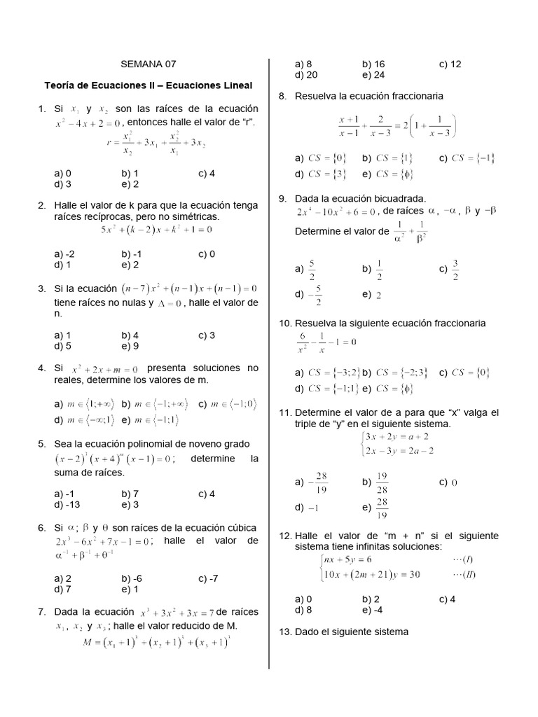 Algebra 7 - Imprimir | PDF | Ecuaciones | Álgebra abstracta