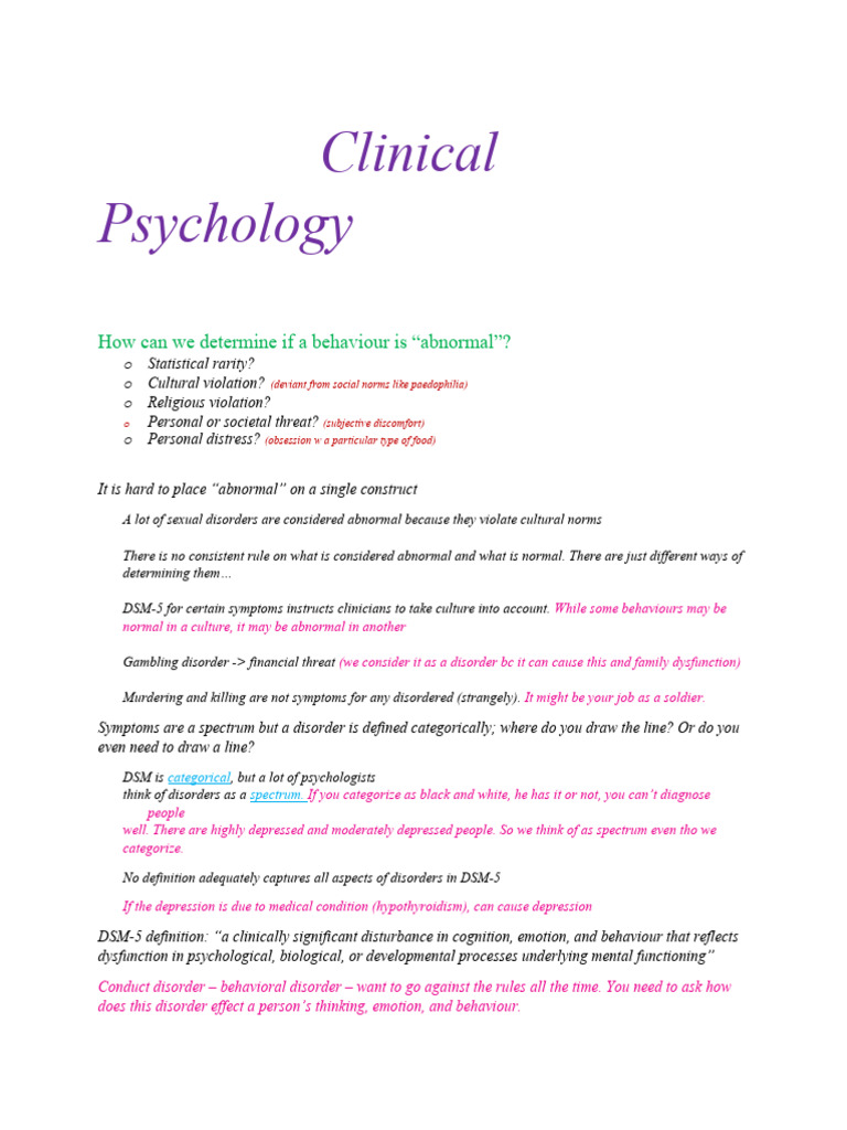 Understanding Abnormal Behavior in Psychology | PDF | Psychotherapy ...