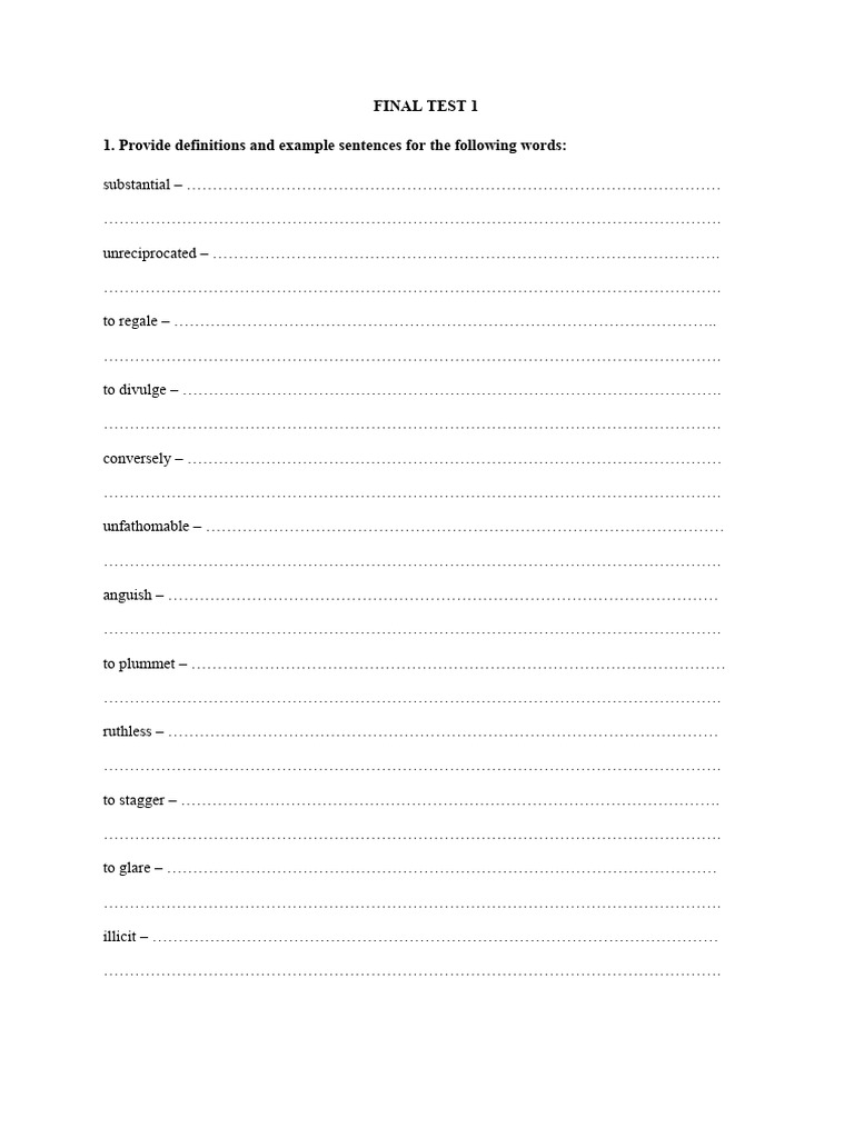 Final Test 1 | PDF | Language Arts & Discipline | History