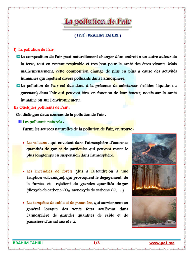 Pollution de l'air : causes et solutions | PDF | Pollution de l'air ...