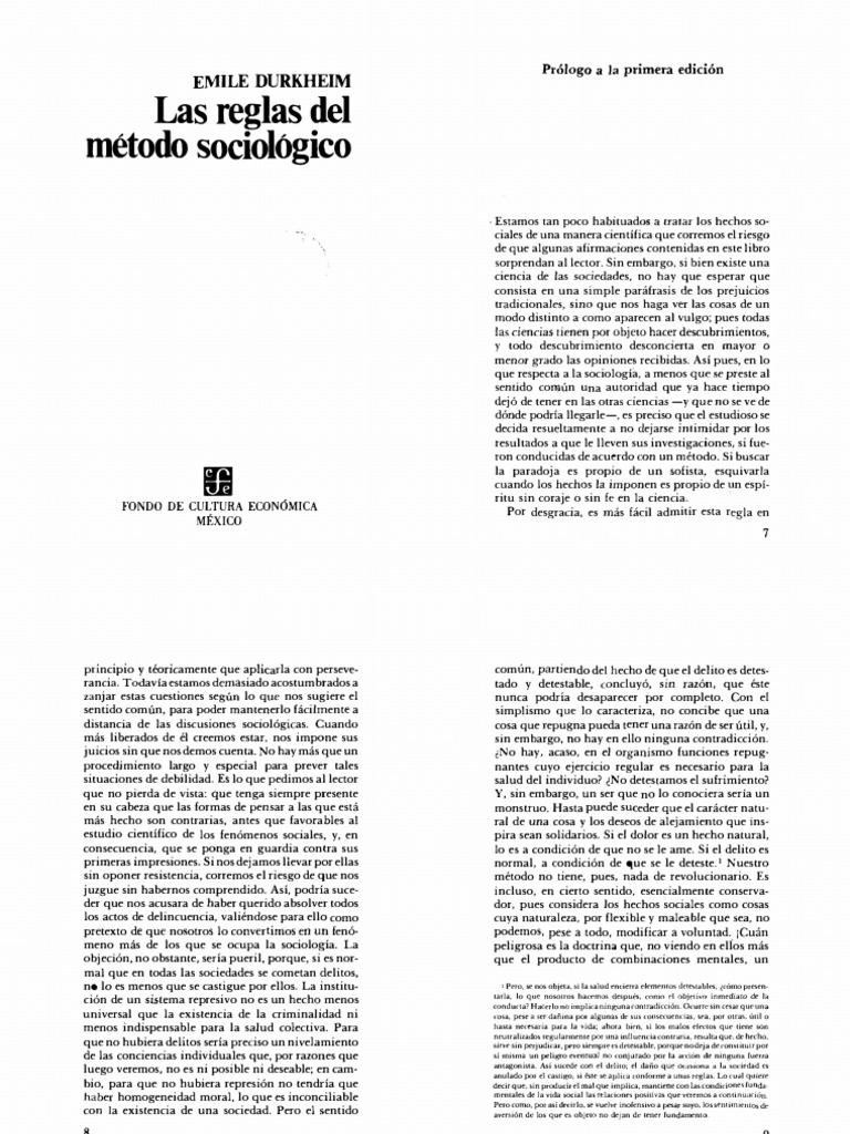 21 unidad 5 durkheim 1895 las reglas del m todo sociol gico