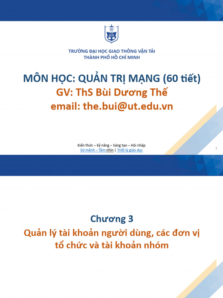 C3 - Quan Ly Tai Khoan User OU Va Group | PDF