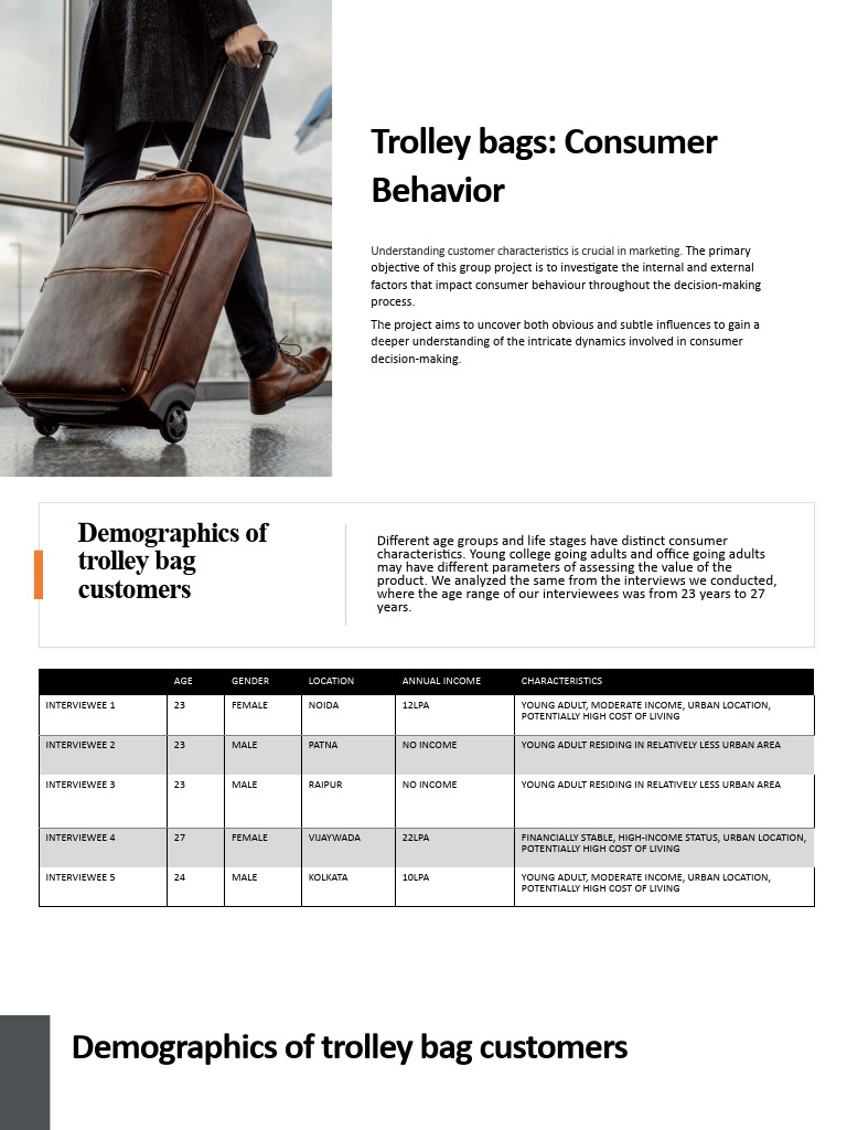 Trolley Bag Consumer Behavior Insights | PDF | Cost Of Living ...