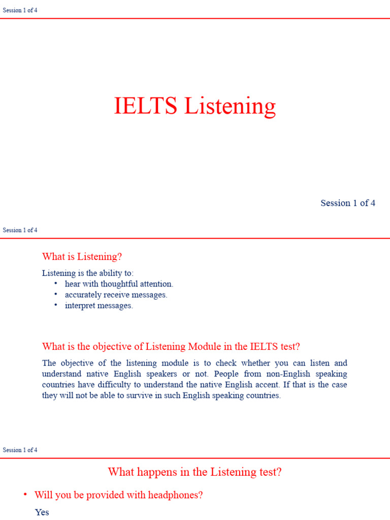 Ielts Listening Ver 2 5 Pdf International English Language Testing