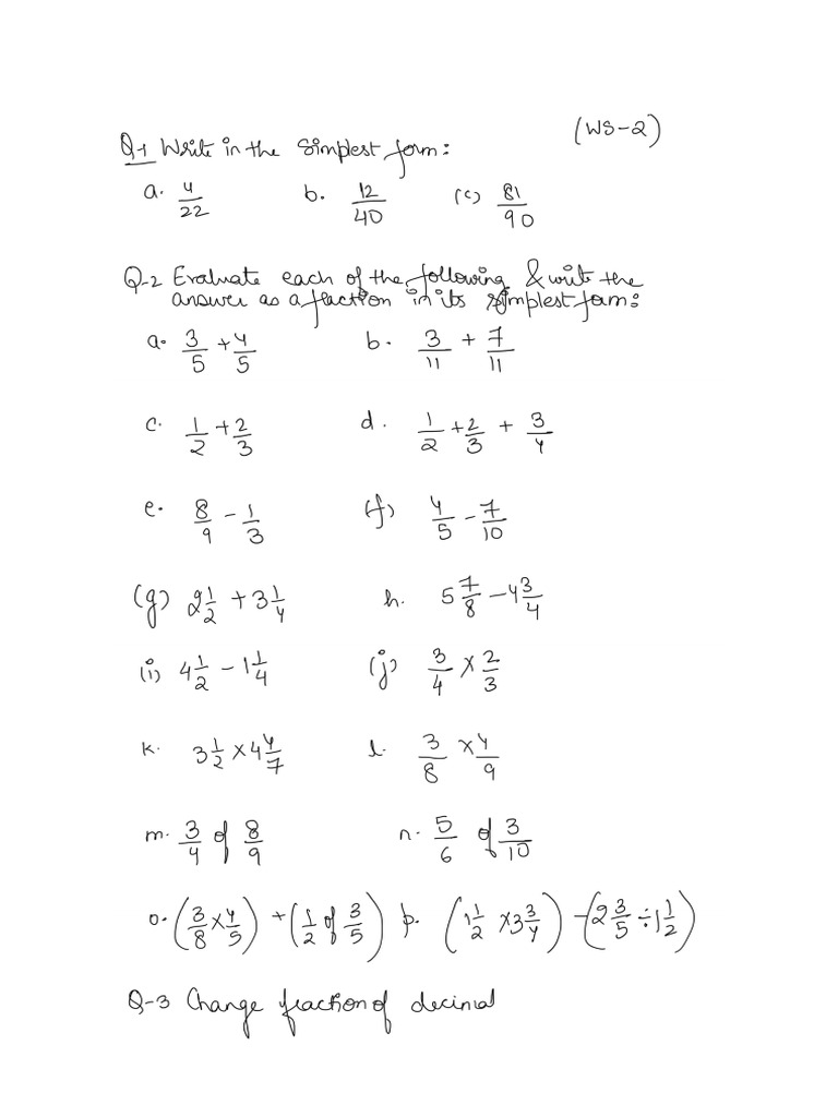 WS-2 Math Worksheet | PDF