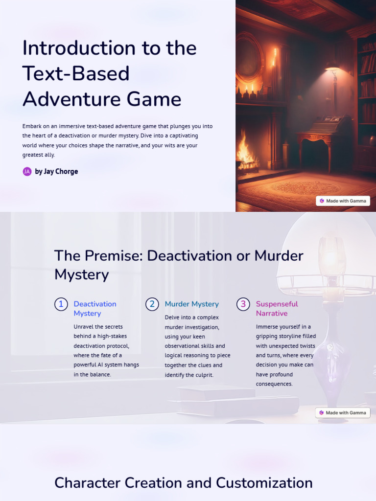 Text Adventure: Deactivation Mystery | PDF | Intuition | Cognition