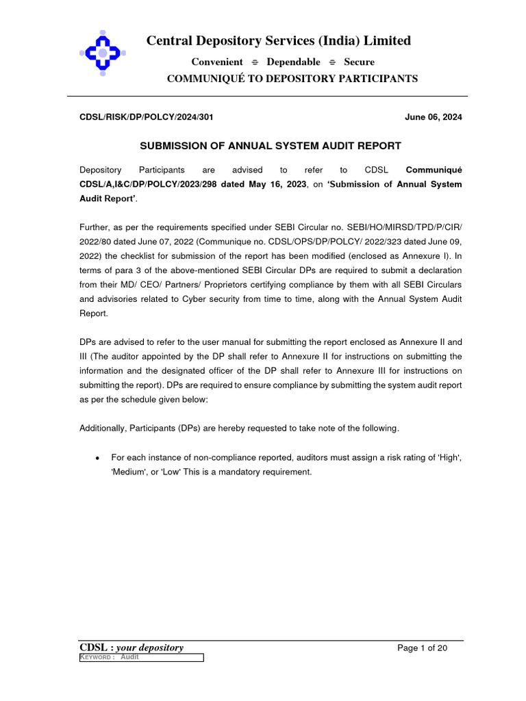 Annual System Audit Report Guidelines | PDF | Security | Computer Security