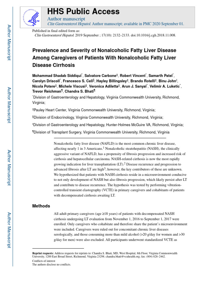 Prevalence and Severity of Nonalcoholic Fatty Liver Disease | PDF ...