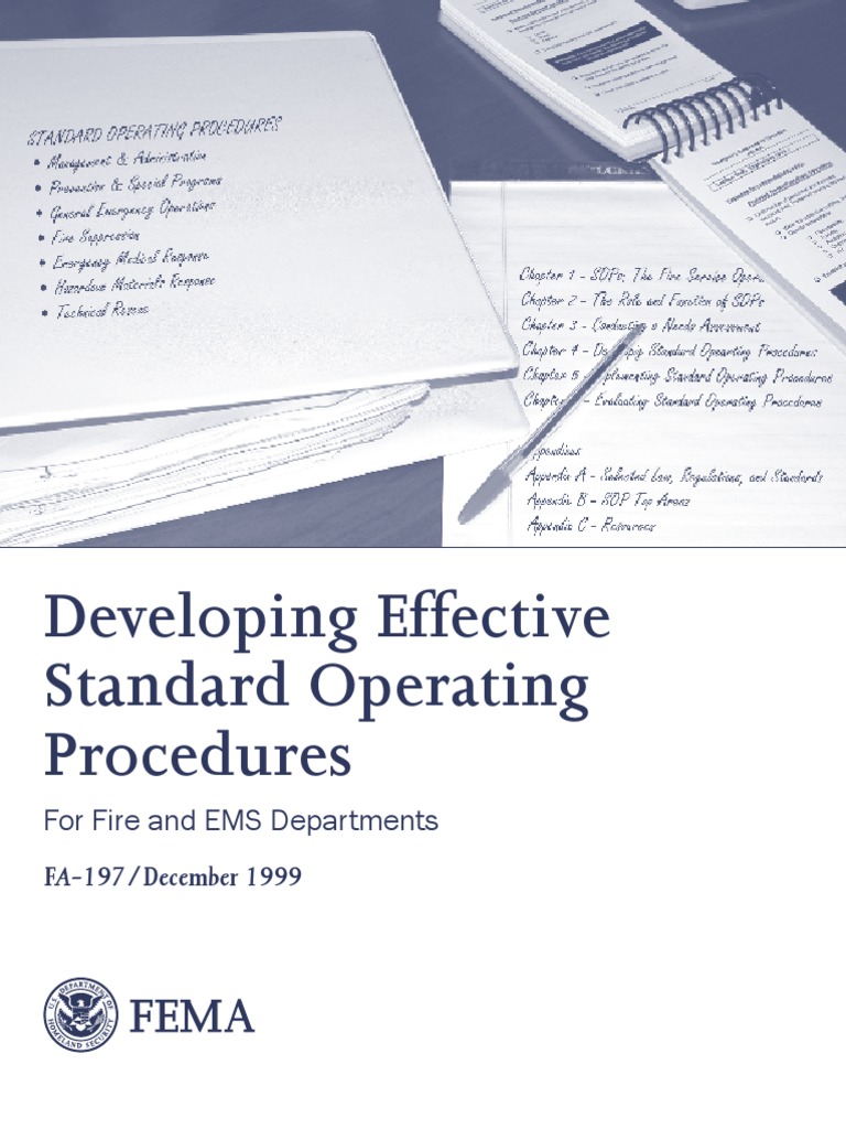 SOP Development for Fire and EMS Departments | PDF | Emergency | Needs ...