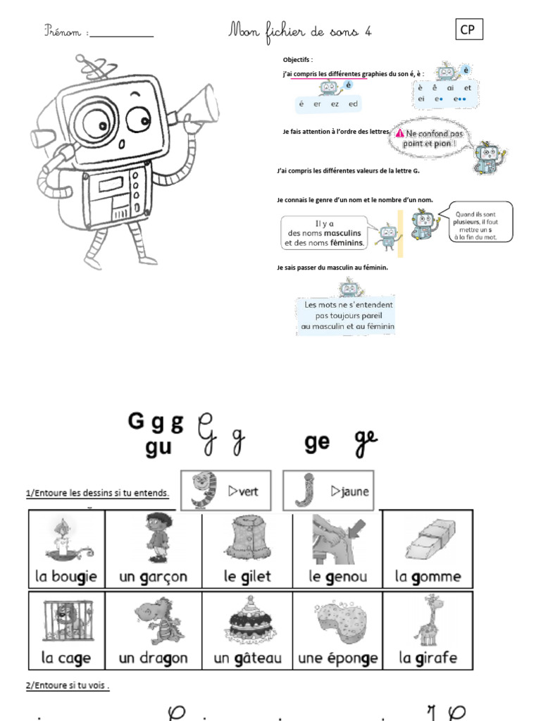 Activités de lecture CP Période 4 | PDF | Linguistique